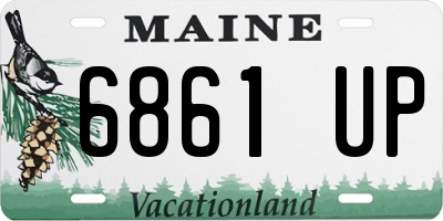 ME license plate 6861UP