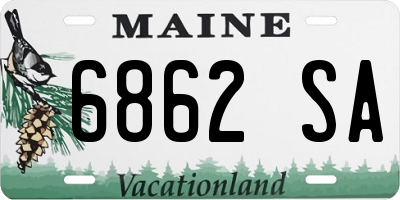 ME license plate 6862SA