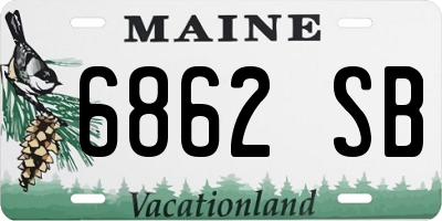ME license plate 6862SB