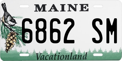 ME license plate 6862SM