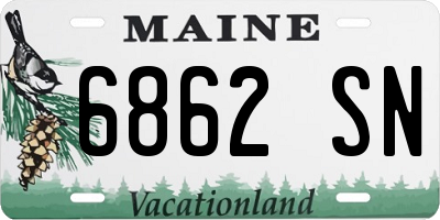 ME license plate 6862SN
