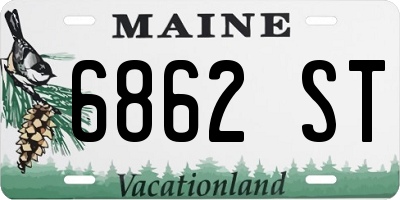 ME license plate 6862ST