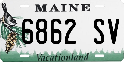 ME license plate 6862SV