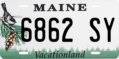 ME license plate 6862SY