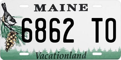 ME license plate 6862TO