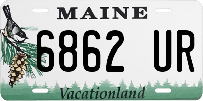 ME license plate 6862UR