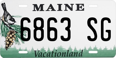 ME license plate 6863SG