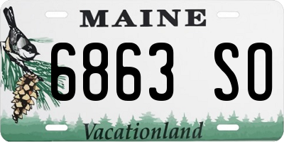 ME license plate 6863SO