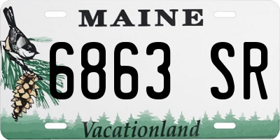 ME license plate 6863SR
