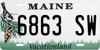 ME license plate 6863SW