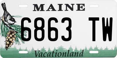 ME license plate 6863TW