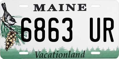 ME license plate 6863UR