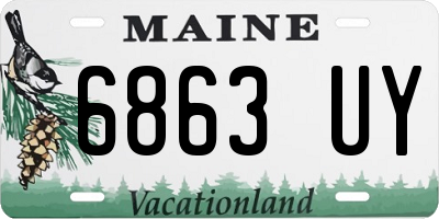 ME license plate 6863UY