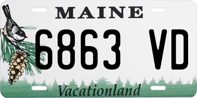 ME license plate 6863VD