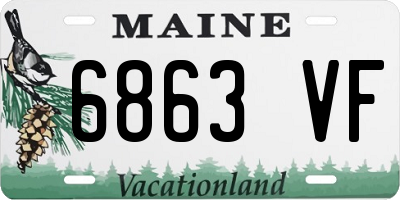 ME license plate 6863VF