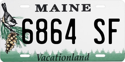 ME license plate 6864SF