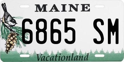 ME license plate 6865SM