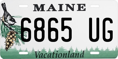 ME license plate 6865UG