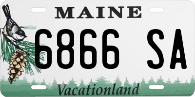 ME license plate 6866SA