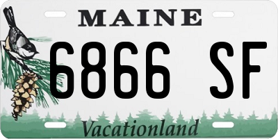 ME license plate 6866SF
