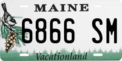 ME license plate 6866SM