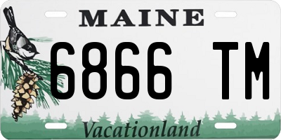 ME license plate 6866TM