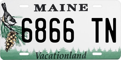 ME license plate 6866TN