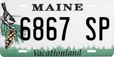 ME license plate 6867SP
