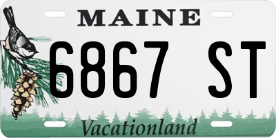 ME license plate 6867ST
