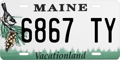 ME license plate 6867TY