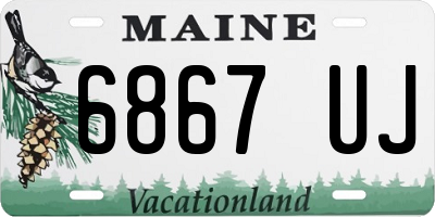 ME license plate 6867UJ