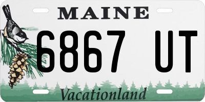 ME license plate 6867UT