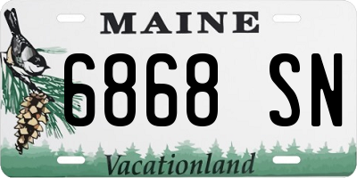 ME license plate 6868SN