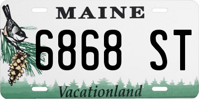 ME license plate 6868ST