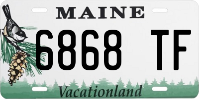 ME license plate 6868TF
