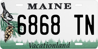 ME license plate 6868TN
