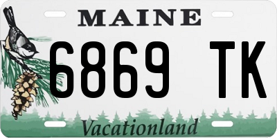 ME license plate 6869TK