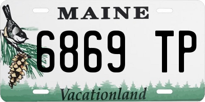 ME license plate 6869TP
