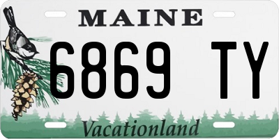 ME license plate 6869TY