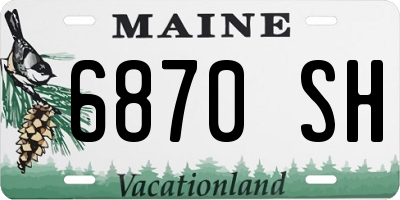 ME license plate 6870SH