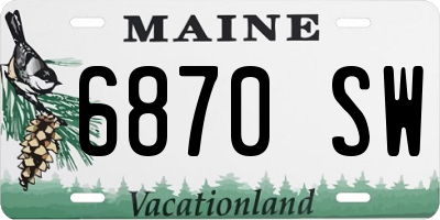 ME license plate 6870SW