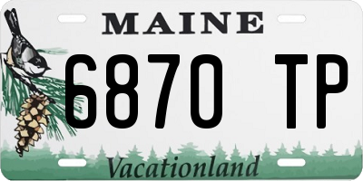 ME license plate 6870TP