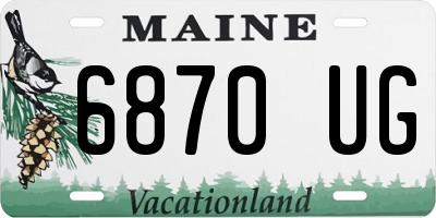 ME license plate 6870UG