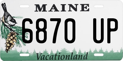 ME license plate 6870UP