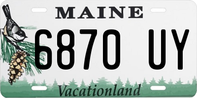 ME license plate 6870UY