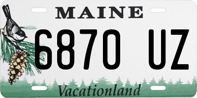 ME license plate 6870UZ