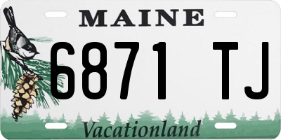 ME license plate 6871TJ