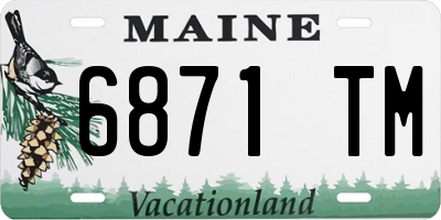 ME license plate 6871TM