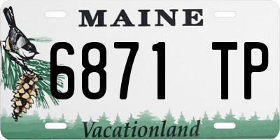 ME license plate 6871TP