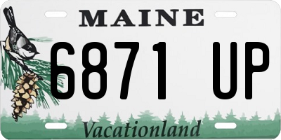 ME license plate 6871UP